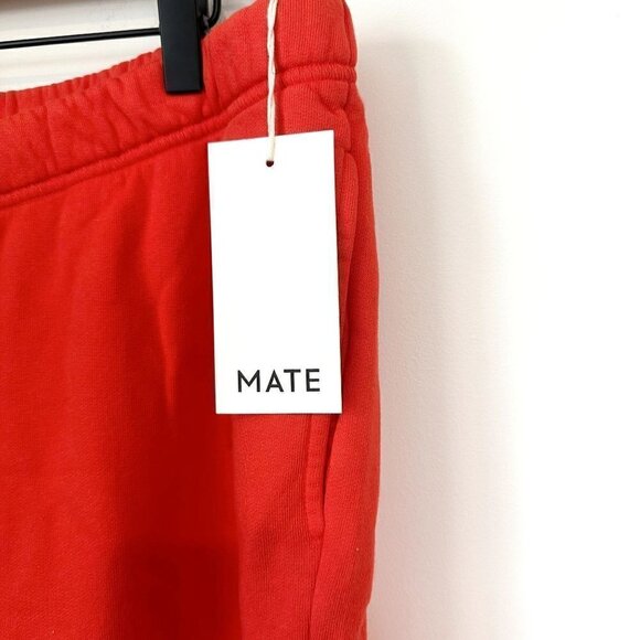 NWT MATE the Label Organic Red Fleece Relaxed Pocket Sweatpants - 1X - Picture 4 of 9